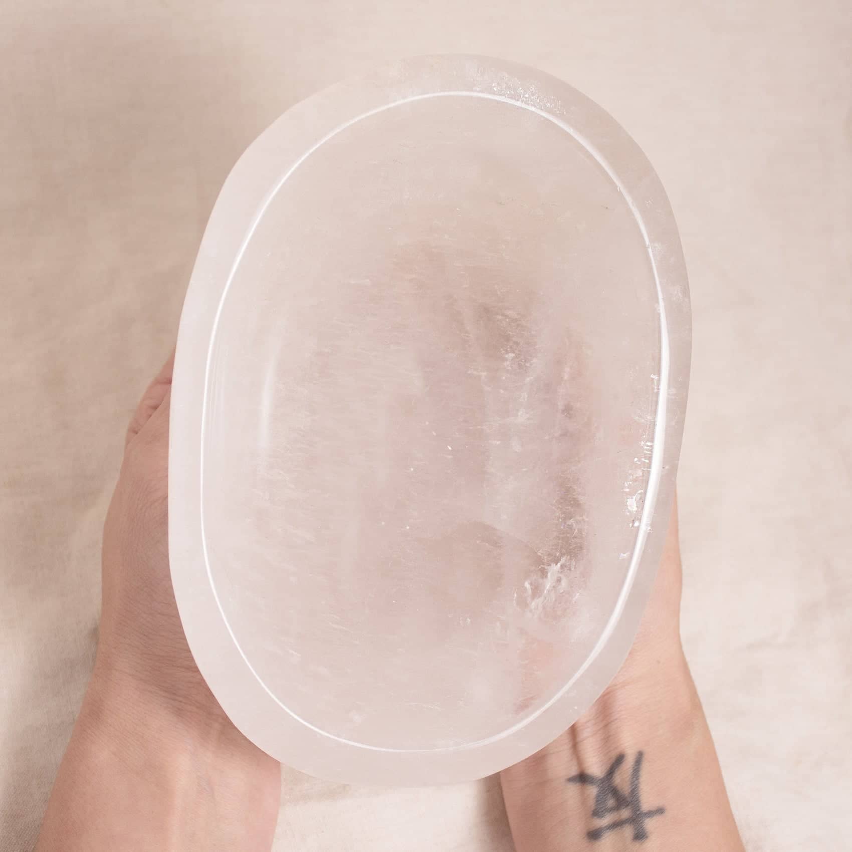 Tiny Rituals - Wholesale Decorative Plate/Dish/Bowl - Rare Clear Quartz Crystal Bowls - Large - 1 of a Kind3