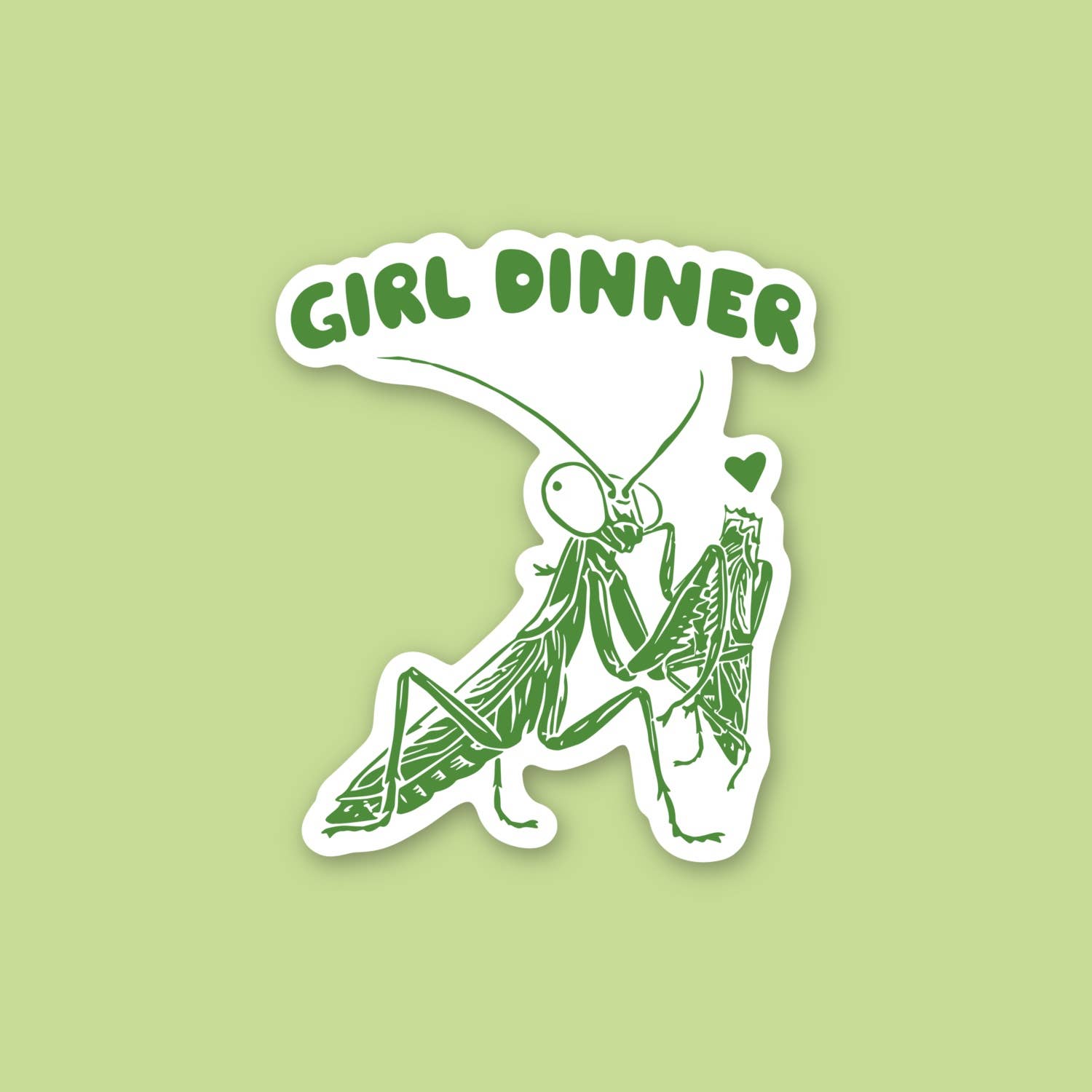 Sage and Virgo - Wholesale Sticker - Girl Dinner, Funny Pray Mantis Women’s Right Sticker1
