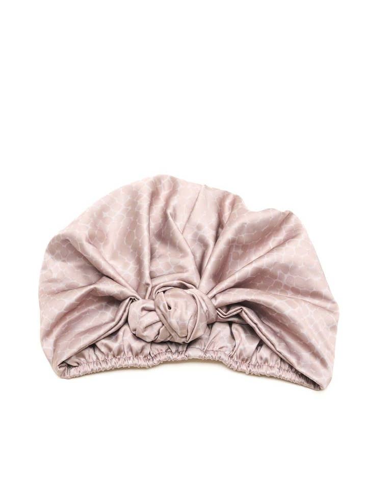 Satin Volume Knot Turban - Walnut for wholesale by Grace Eleyae Inc.