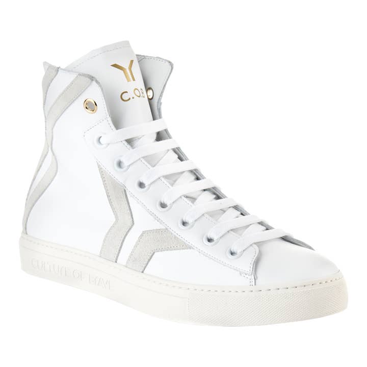 Resilient S17 Women Couro branco esbranquiçado asa corte médio por atacado de C.O.B by Culture of Brave