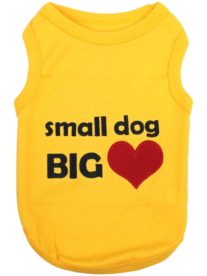 Liten Hund Stor Hjärtat T-shirt – Perfekt Husdjurströja för Kärlek för wholesale av Parisian Pet®