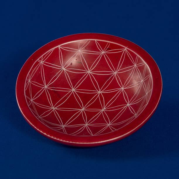 polanski speckstein - Wholesale Decorative Plate/Dish/Bowl - Lebensblume bowl red - soapstone0
