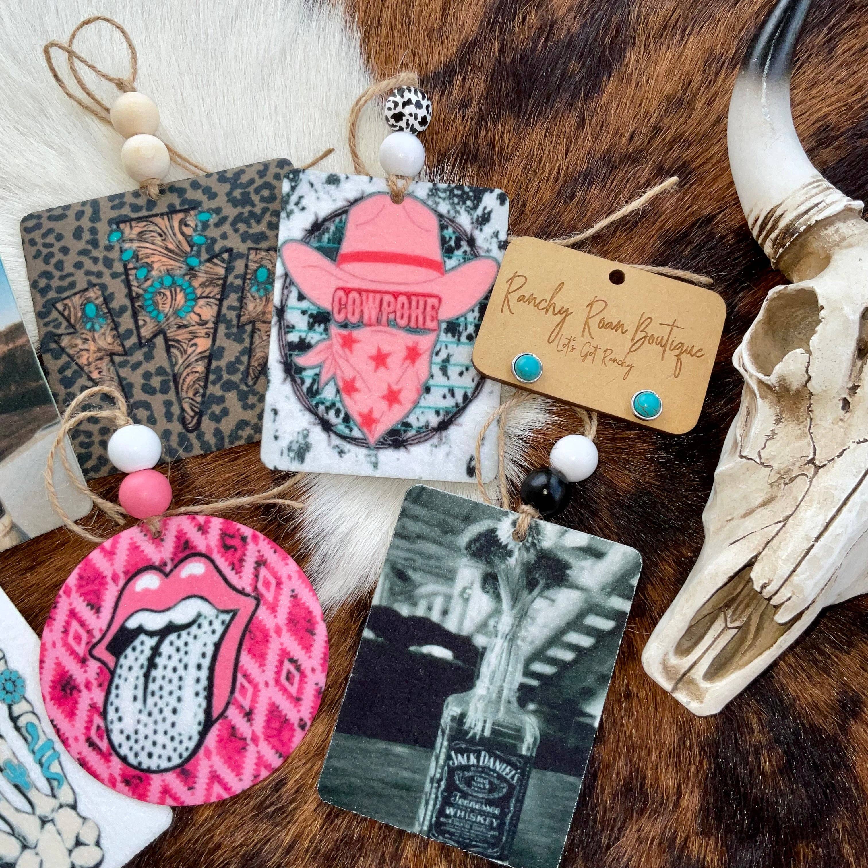 Ranchy Roan Boutique - Wholesale Car Freshener - Women's - Western Cowgirl Felt Freshie1