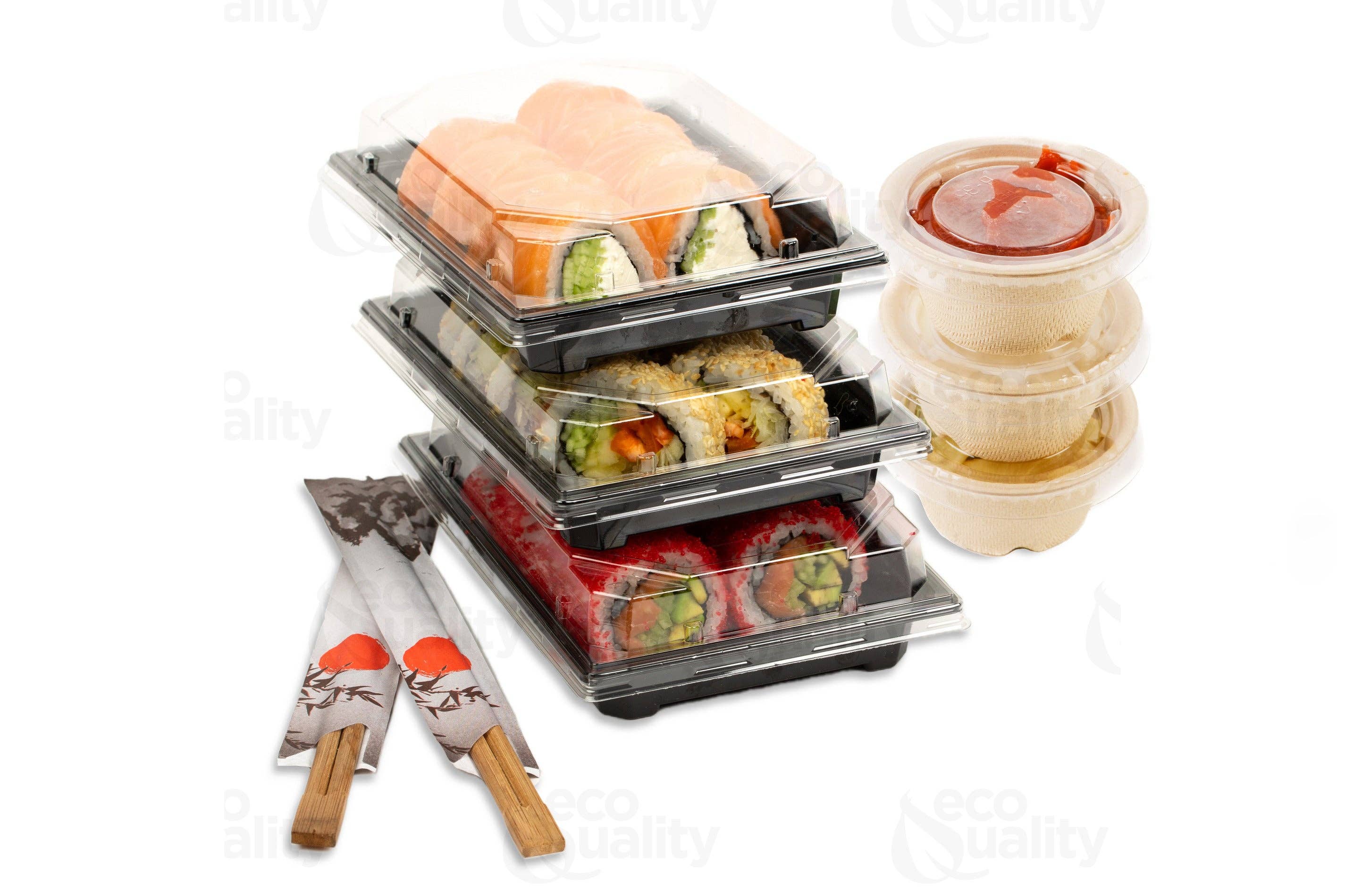 EcoQuality - Wholesale Disposable Plate - 4oz Compostable Souffle Portion Cup with Lid, Disposable Biodegradable Tasting Sample Cups, Sauce Ramekin Cup , Condiment Cup, Jello Shot Cups4