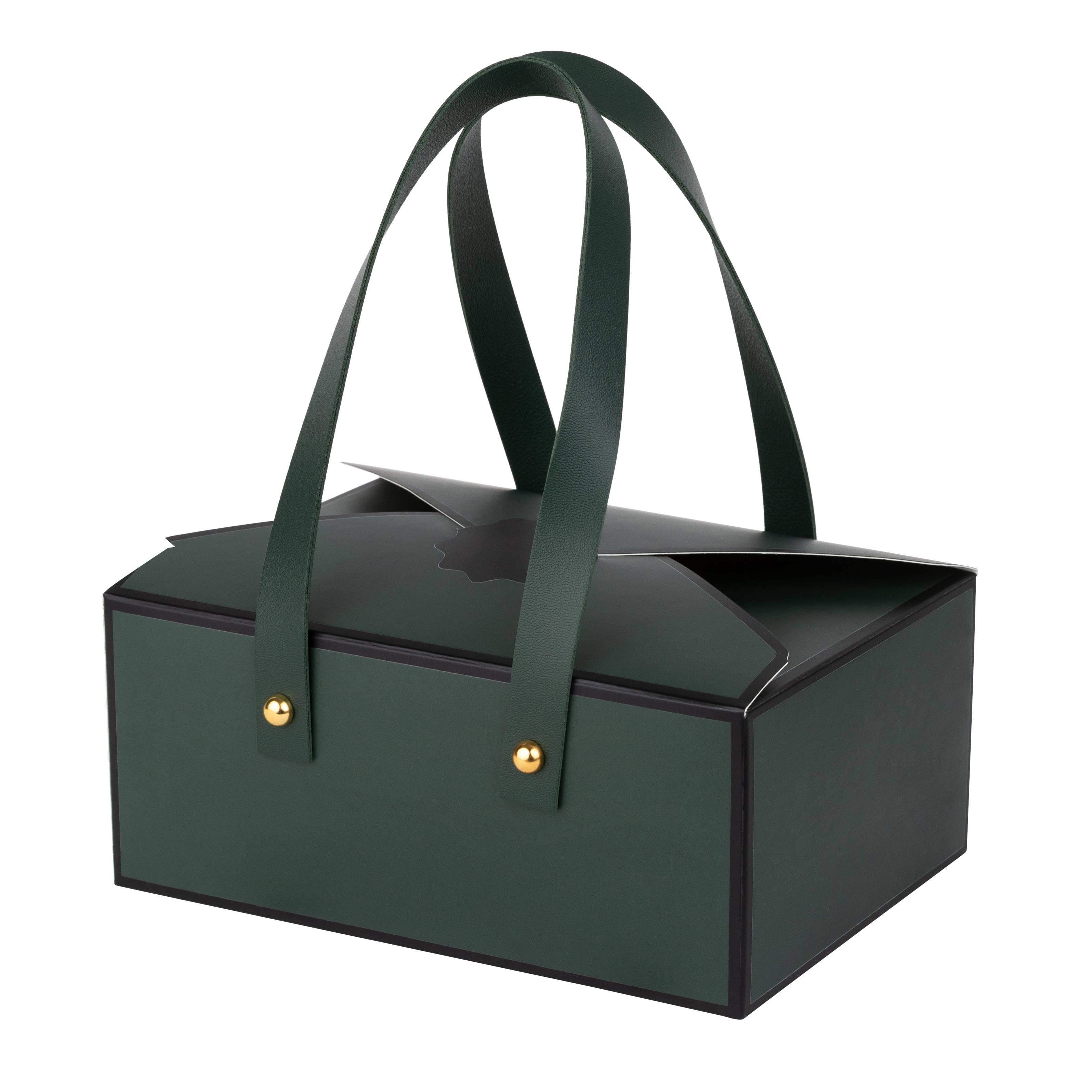 Hammont - Wholesale Gift Box - Elegant Gift Box with Faux Leather Handle (4 Pack)0