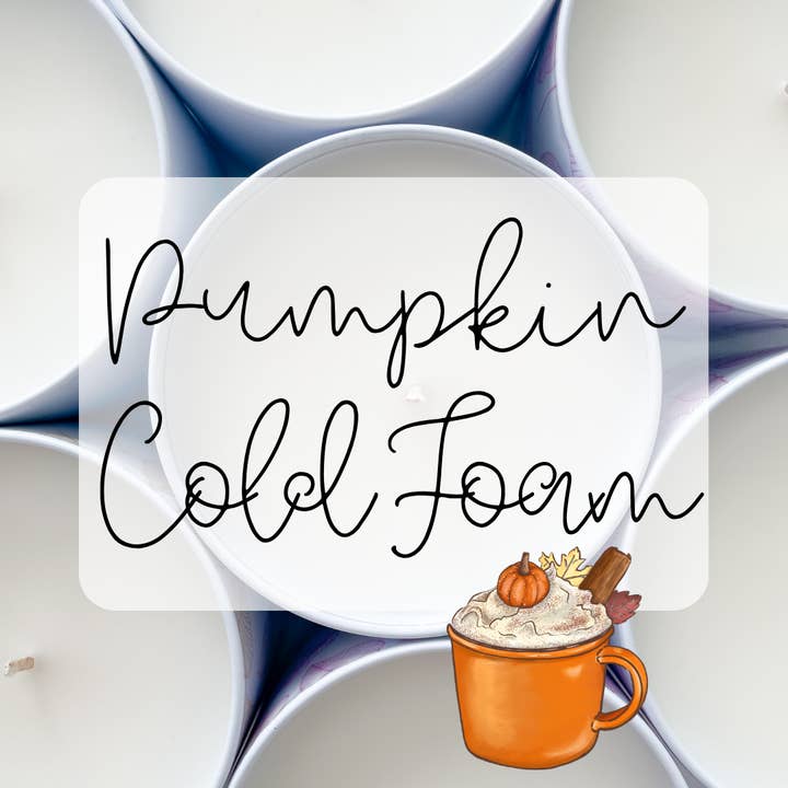 6 Pumpkin Cold Foam Tin Candles Unlabeled / No Branding for wholesale by Pink Sugar Soapery, LLC.