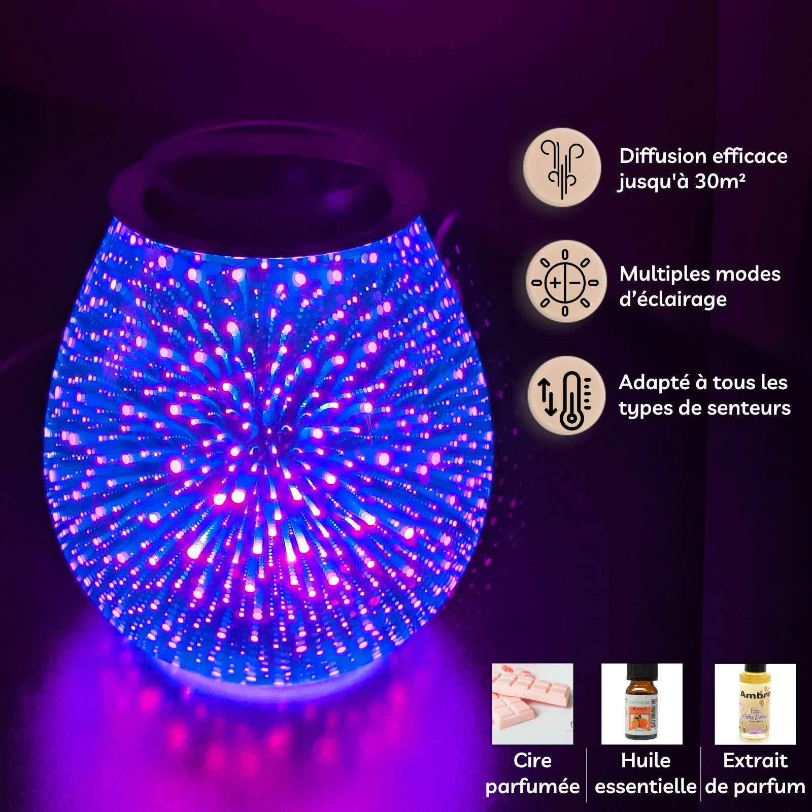 Zen'Arôme - Wholesale Oil Warmer - Calorya No. 6 Burner Lamp for Melts and Scented Wax12