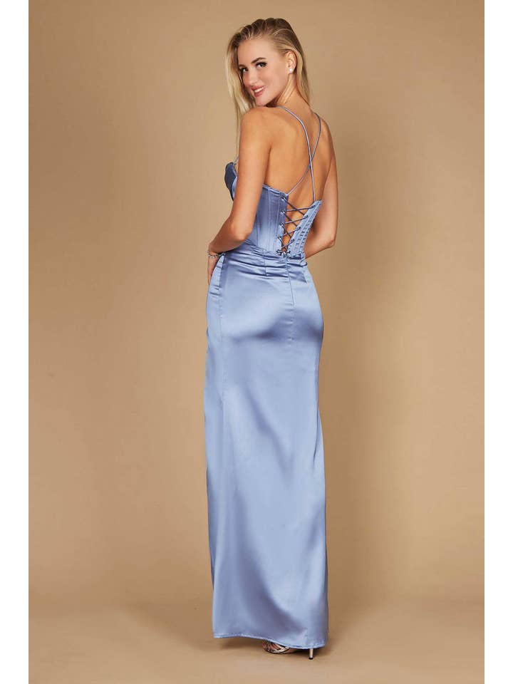 Kos Couture - Wholesale Gown - Women's - Corset Cowl Long Prom Dress 13