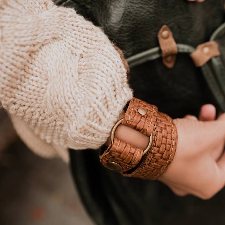 Leather Double Wrap Bracelet for wholesale by Permanent Baggage