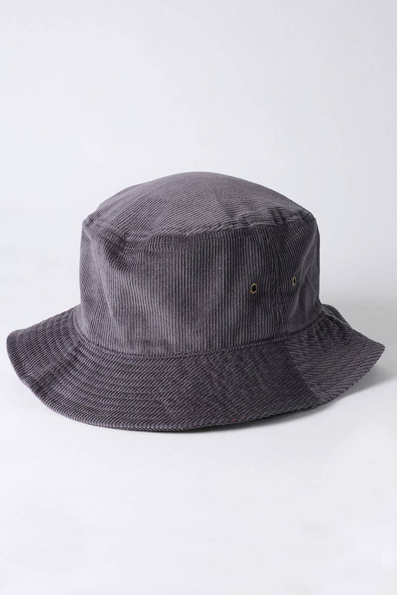 Fashion City - Wholesale Bucket Hat - Women's - Foldable Vintage Corduroy Short Brim Bucket Hat3