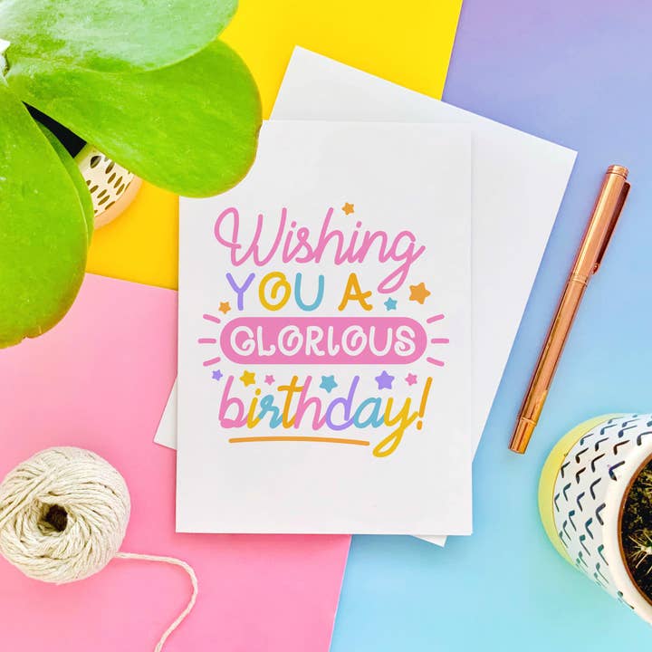 CoconuTacha - Wholesale Birthday Card - Glorious Birthday Greeting Card3