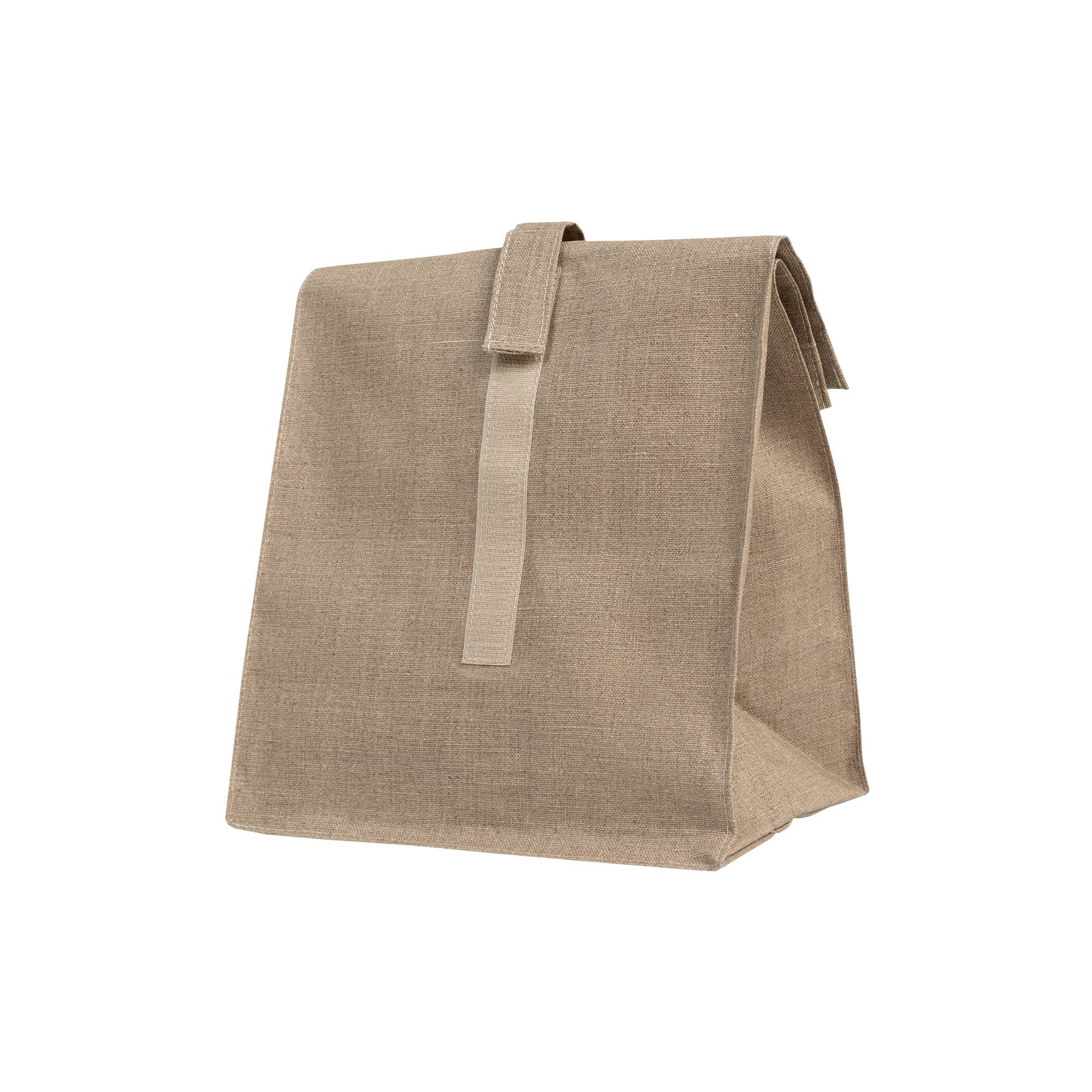100% Reusable Waterproof Linen Lunch Bag Natural for wholesale on Faire2