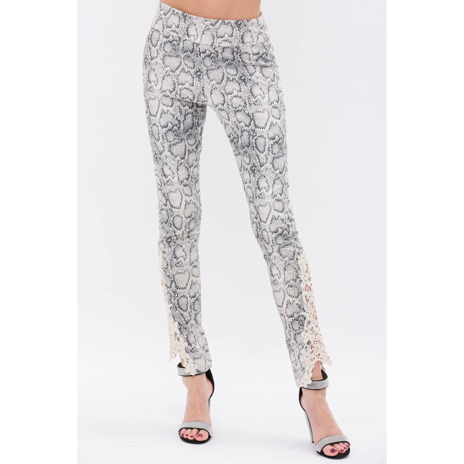 VOCAL - Wholesale Fashion Leggings - Women's - ANIMAL PRINT FAUX LEATHER LEGGINGS2