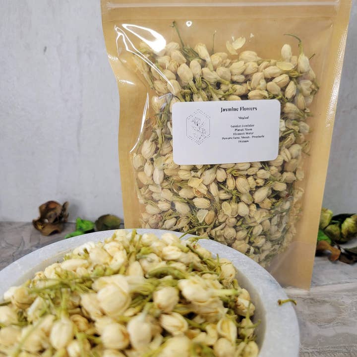 My Magic Place Shop - Wholesale Herbs - Jasmine Flower, Whole 1oz, decoration herbs, magical herbs