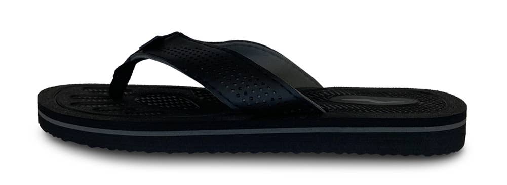 Eastern Off Price - Wholesale Flip Flops - Men's - Norty Mens Slip On Flip Flop Sandal 42334 Black1