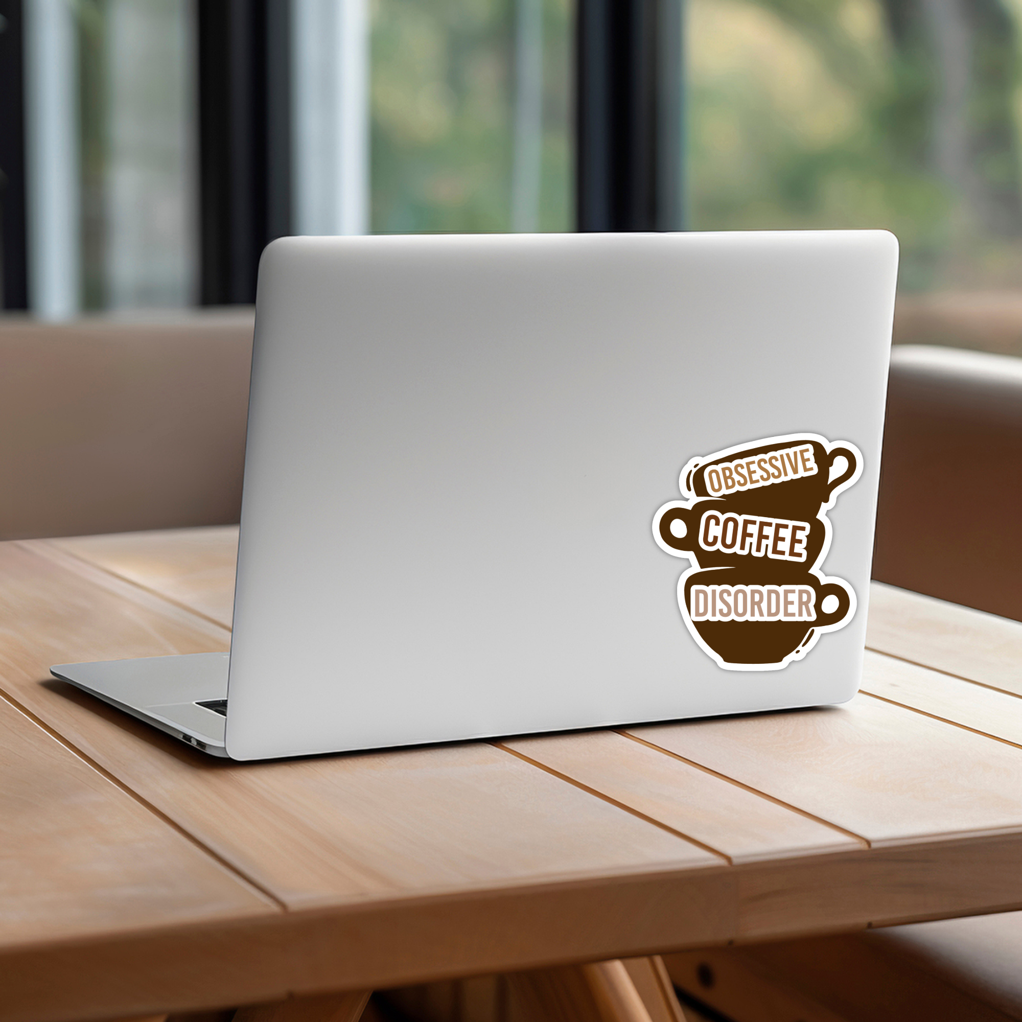 Coyote Color - Wholesale Sticker - OCD Obsessive Coffee Disorder Vinyl Sticker Decal 9