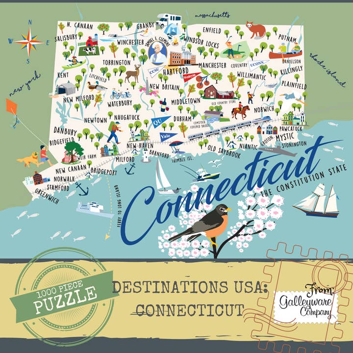 Puzzle Connecticut de 1000 pièces pour la vente par Galleyware