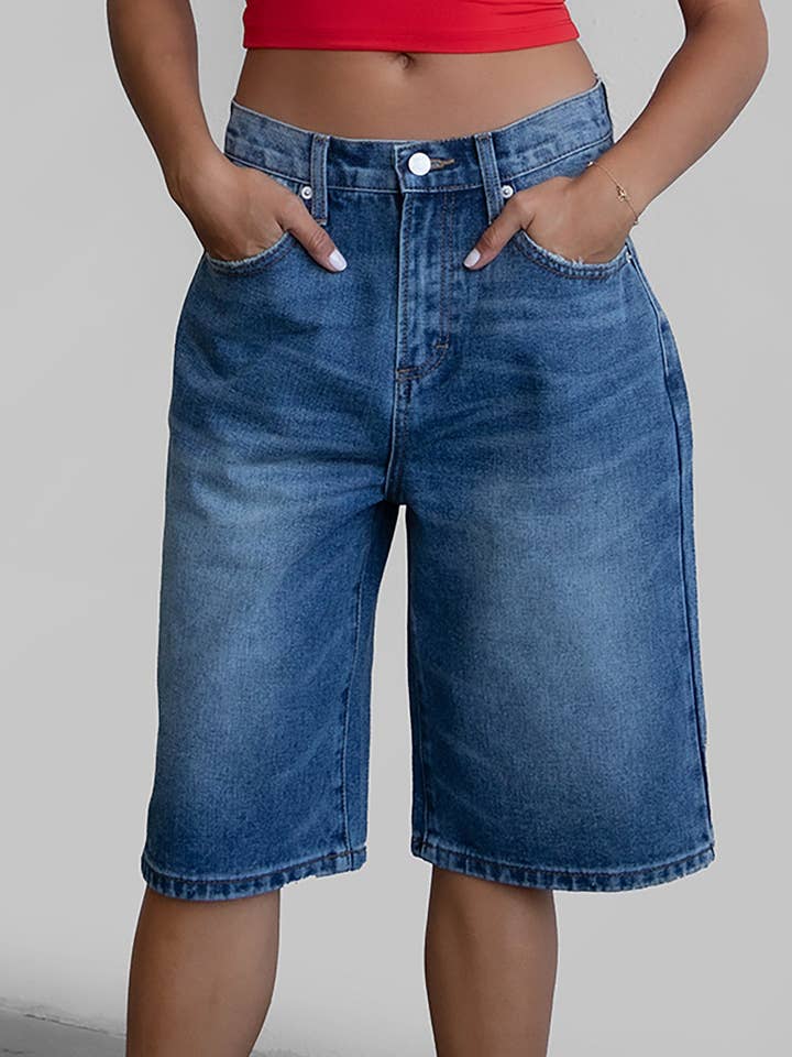 BLUE TERRI Denim Baggy Dad Skater Jorts
PJ29851-TERRI for wholesale on Faire