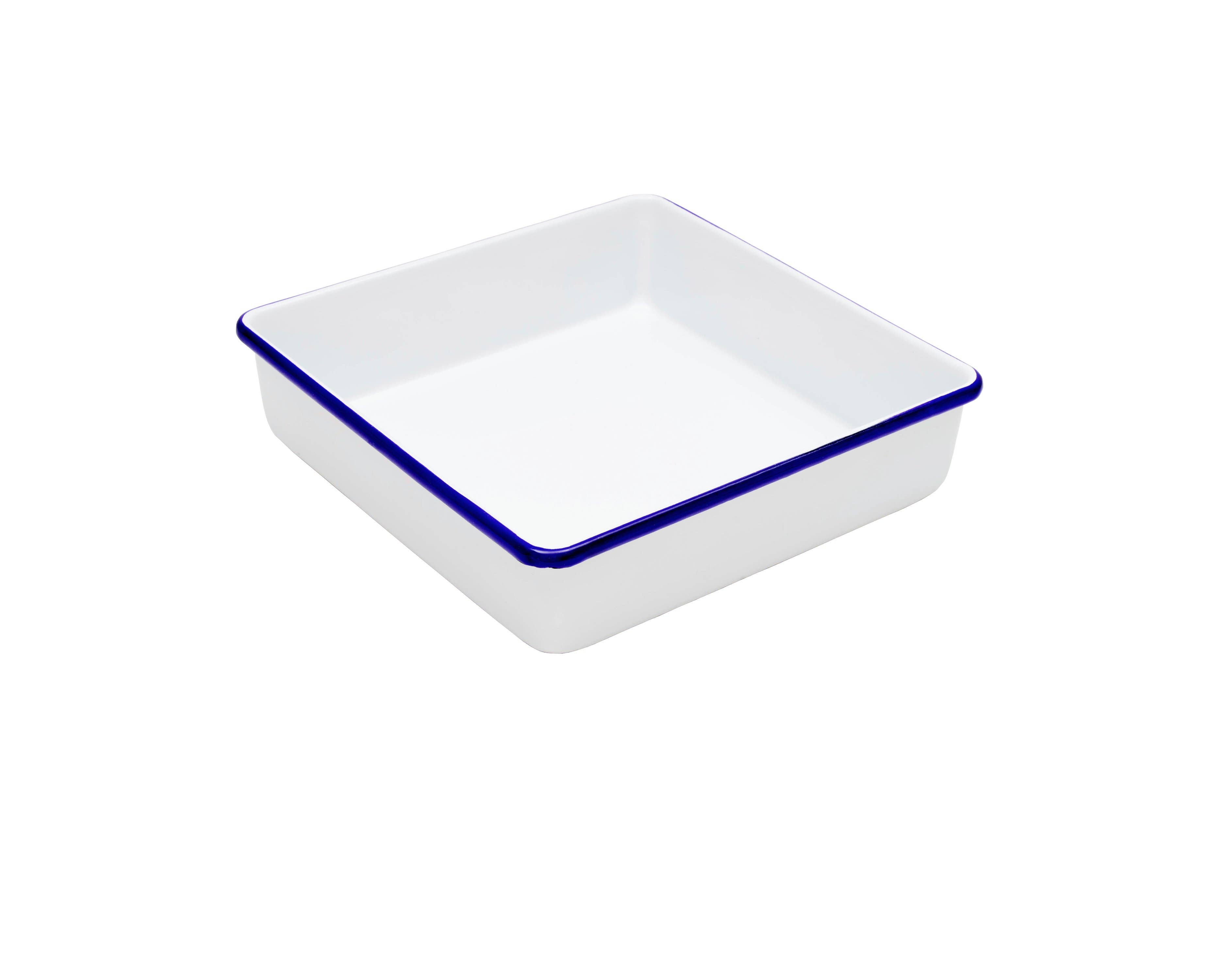 Crow Canyon Home – wholesale Baking dish – Vintage Enamelware Square Brownie Pan3
