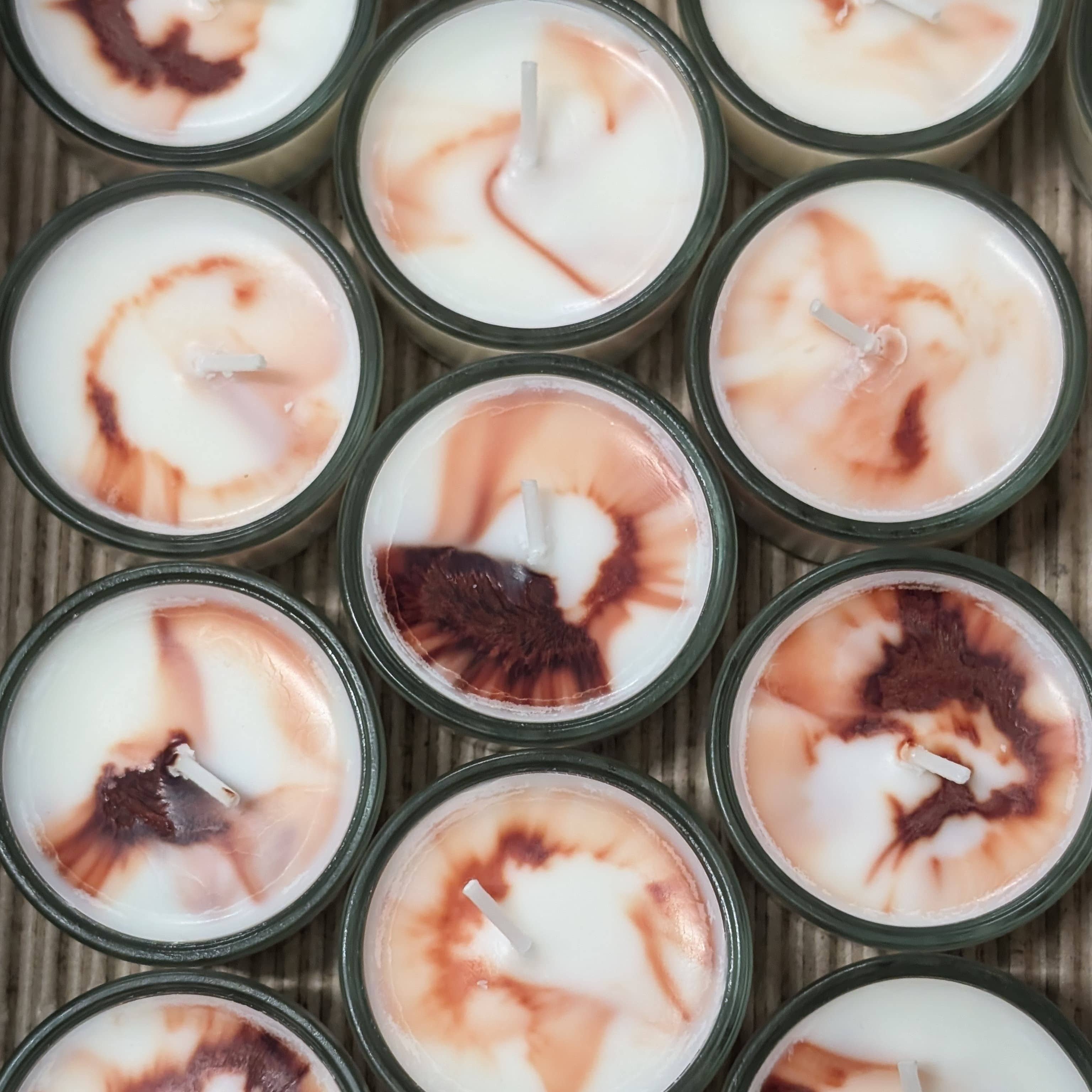 mysoy‎® Duftkerzen-Manufaktur - Vendita all'ingrosso Candele a lumino - Set di 3 lumini effetto fatti a mano | Tester di candele profumate6