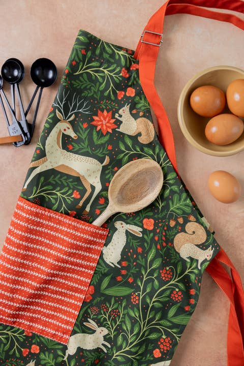 Gingiber - Wholesale Apron - Christmas Forest Apron – Holiday Baking, Evergreen2