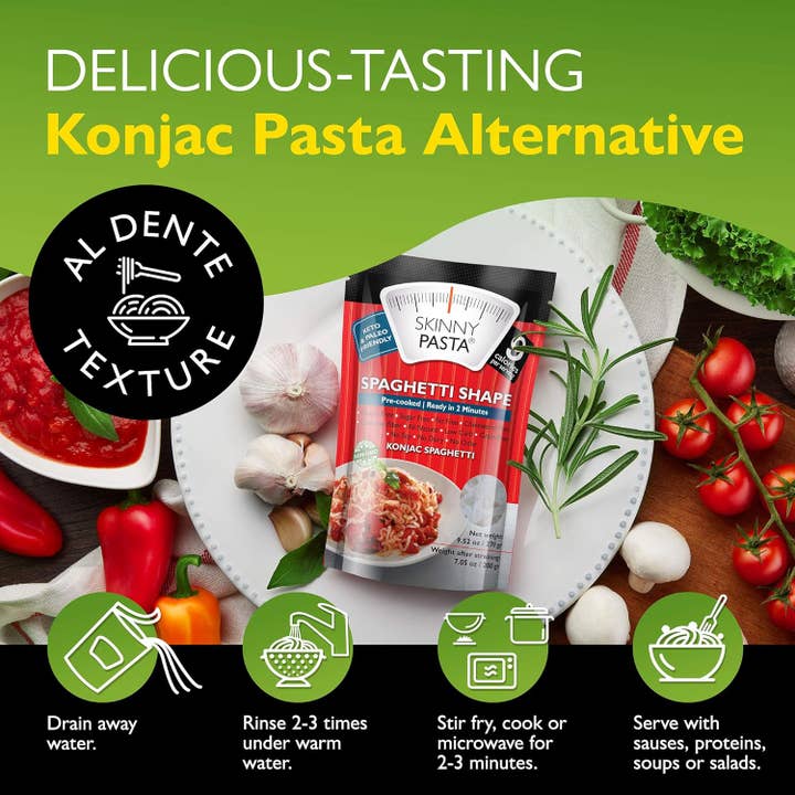 Wholesome Good - Vente Pâtes - La Vraie Skinny Pasta – Spaghetti Shirataki de Konjac 200 g4