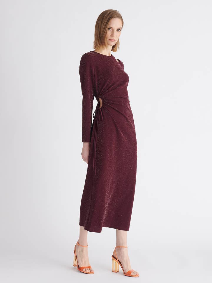 Paisie – Großhandel Kleid – Damen – Glitzerndes Kleid mit Ausschnitt11