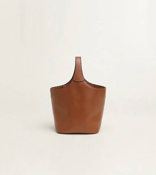 Sook Stainable - Vendita all'ingrosso Tracolla - Donna - Elle - Borsa a Secchiello in Vera Pelle Stile Minimalista9