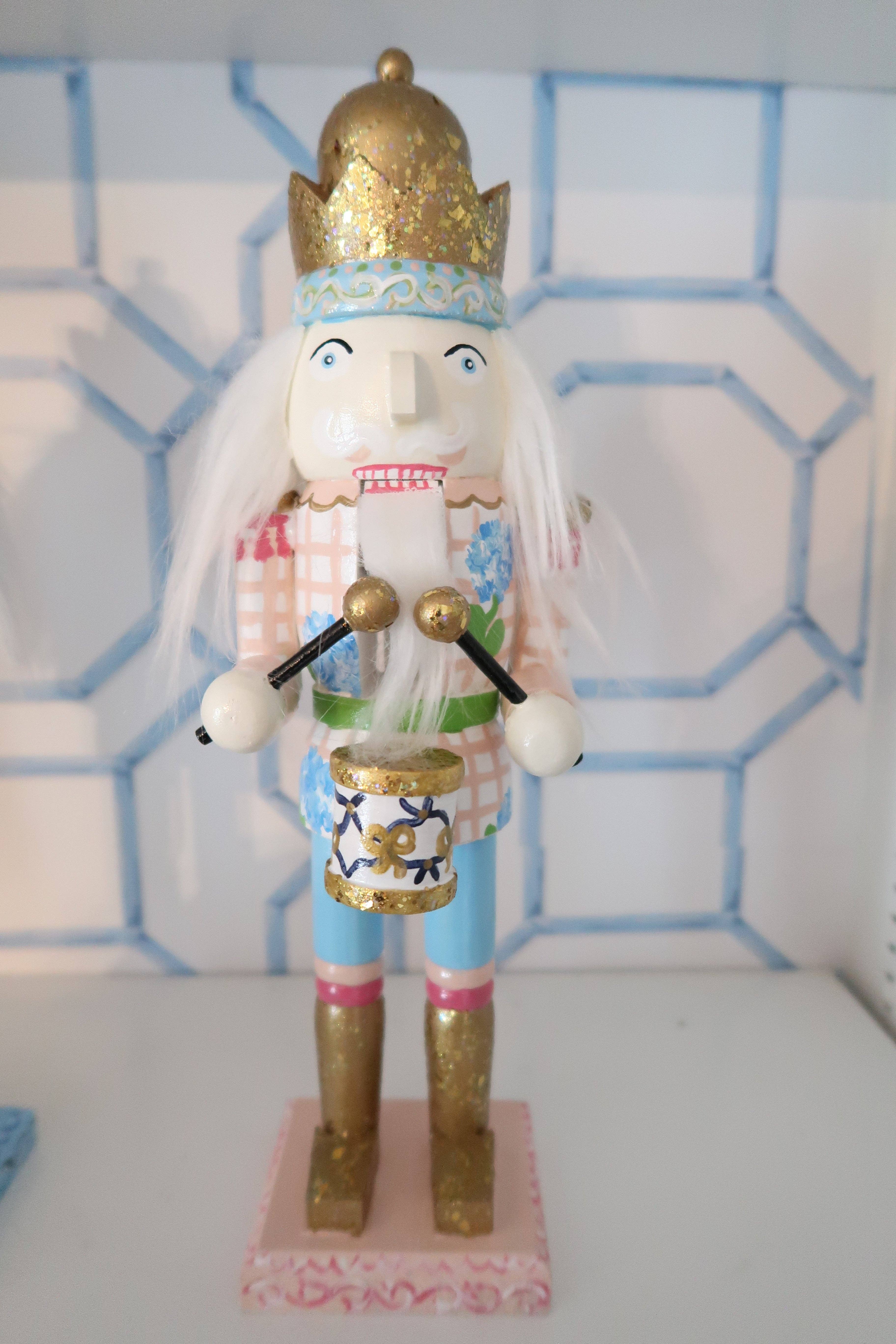 millie b & co - Wholesale Holiday Nutcracker - blue and blush hydrangea nutcracker1