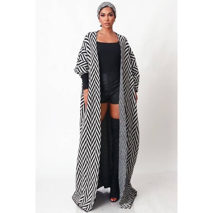 OPEN FRONT MAXI CARDIGAN for wholesale by Black Pearl Clothing
