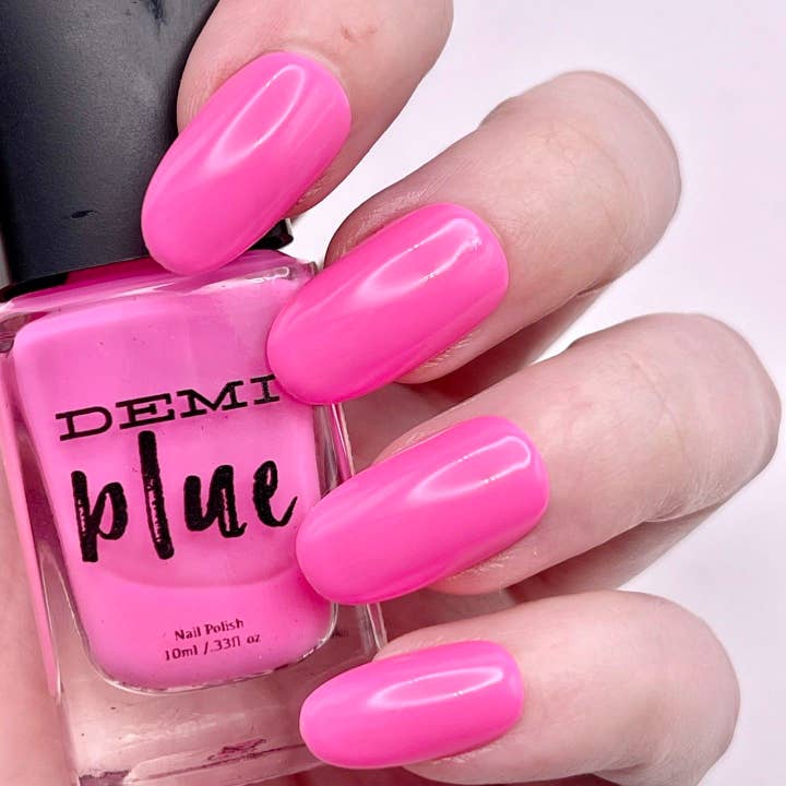 Pinky Dinky Doo – Bright Pink Vegan Nail Polish for wholesale by DEMIblue Clean and Vegan Nail Polish