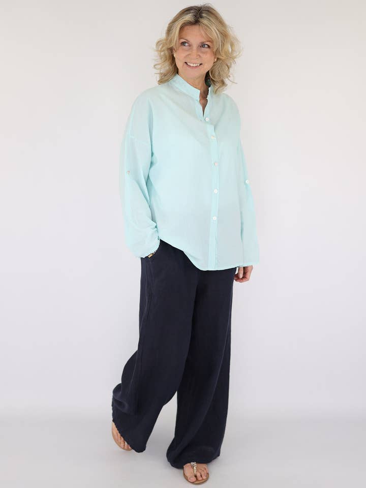 Cadenza Italy Ltd - Wholesale Pants - Women's - Wide Straight Leg Linen Trousers3