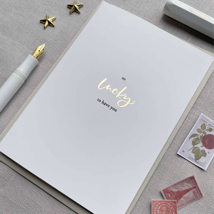 So Lucky to have you for wholesale by Jen Roffe Lettering Studio