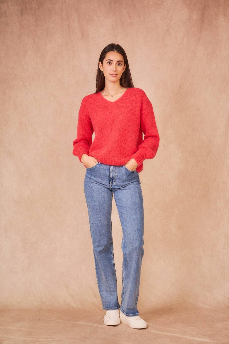 Calie Paris - Wholesale Knit Sweater - Women's - V-Neck Kid Mohair Sweater23