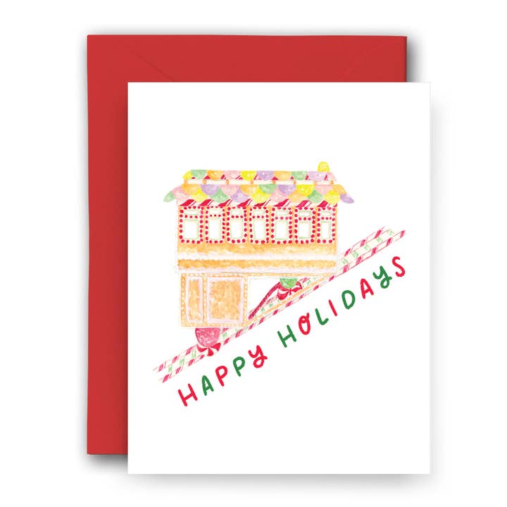Gingerbread Incline Holiday Card | Pittsburgh Series for wholesale by Finch and Flourish Paper Goods