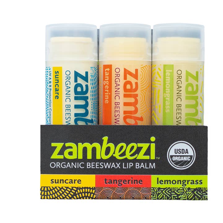 Variety Lip Balm - Pack of 3 for wholesale by Zambeezi
