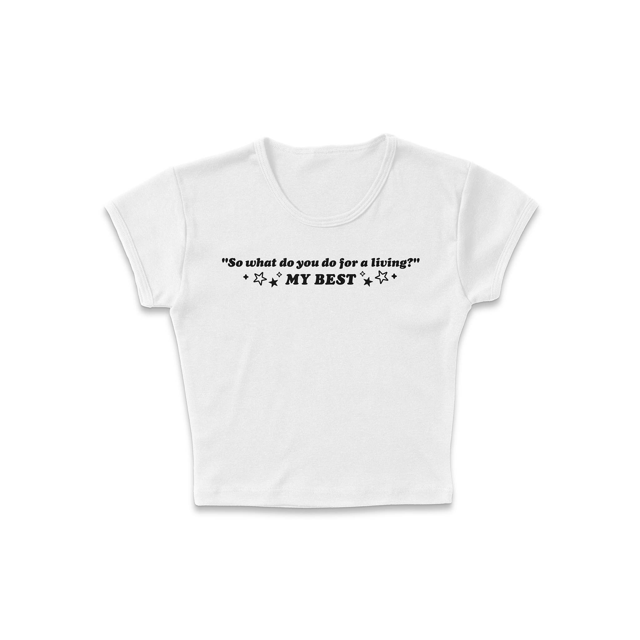 femfetti - Wholesale Screen Printed T-Shirt - Women's - Doing My Best Micro Rib Baby Tee0