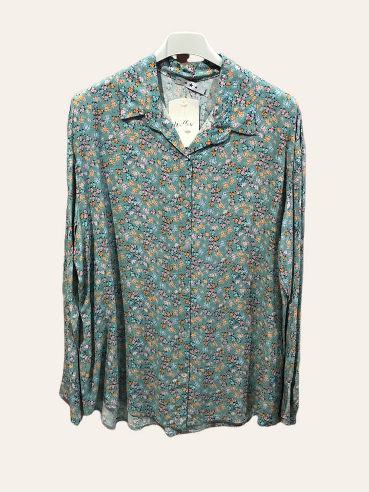 Moonsun - Wholesale Button Down Shirt - Women's - Viscose printed shirt2