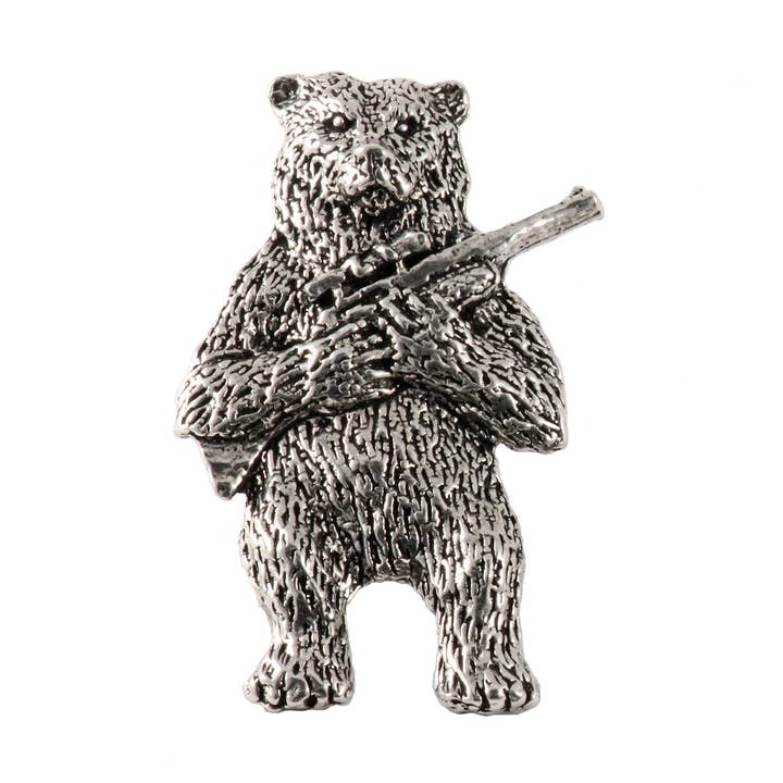 Creative Pewter Designs - Vente Épinglettes/boutons - Ours avec pistolet, épinglette ou aimant en étain1