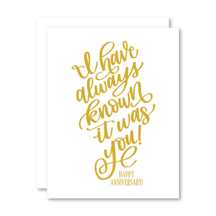 Jeg har altid vidst, at det var Dig/Card for engroshandel hos Stevie + Bean Paperie