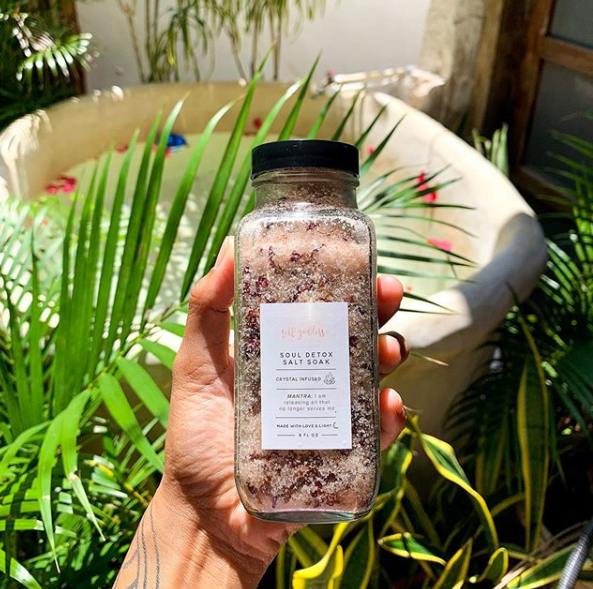 Self goddess - Vendita all'ingrosso Sali da bagno - Soul Detox Rose Salt Soak - Infuso di cristallo3