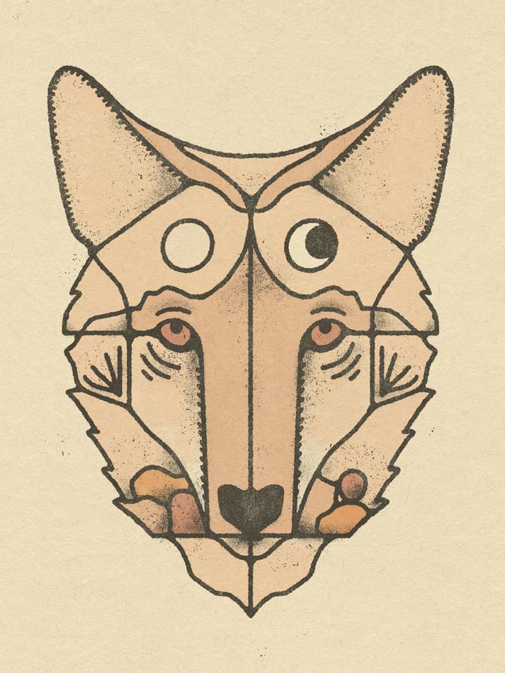 Desert Coyote 8x10 Art Print for wholesale by Amber Morgan