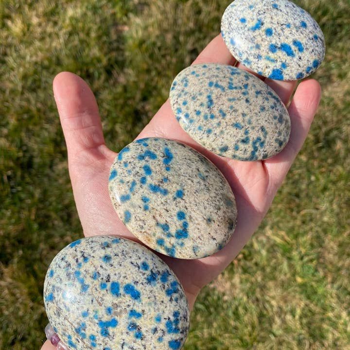 New Moon Beginnings - Wholesale Spiritual Stone/Crystal - K2 Stone Palm Stone - Polished Stone Oval