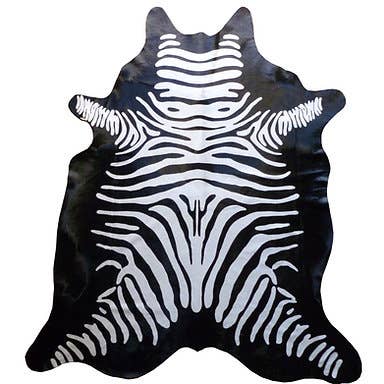 Zebra reversa em couro preto e branco por atacado de Chesterfield Leather
