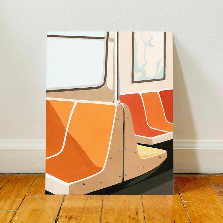 Jen Wang Studios - Wholesale Art Print - NYC Subway Seats Art Print1