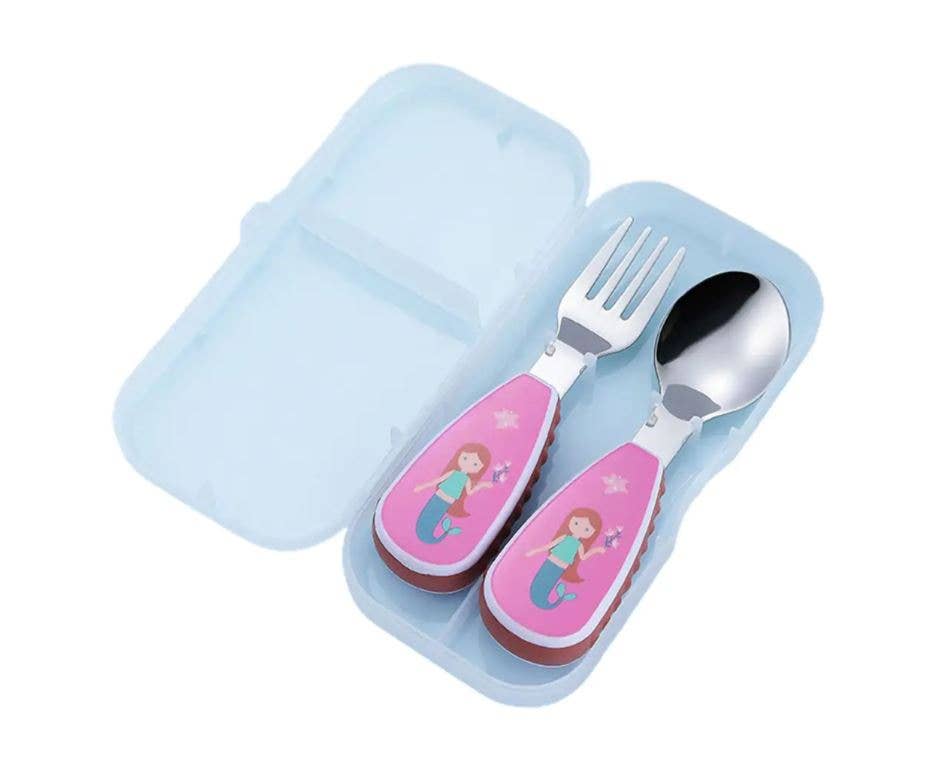 Mum Made Yum - Wholesale Flatware set – Kids & Baby - Spoon & Fork Kids Cutlery Set - Mermaid