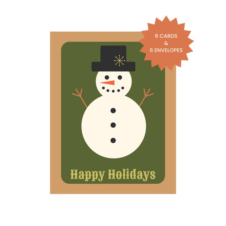 Snowman Card Set for wholesale by KGS Design Studio