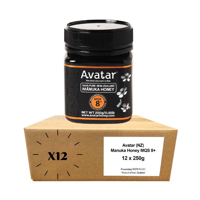 Miel de Manuka MGO180 250g | MQS8+ (Carton) pour la vente par Avatar Honey