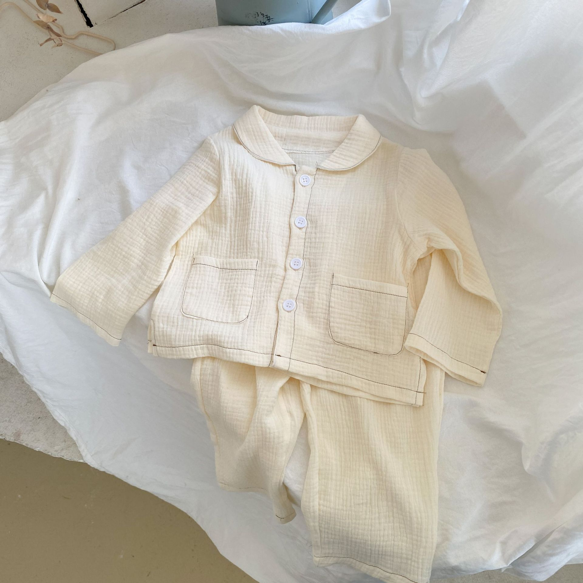 Annie & Charles - Wholesale Sleepwear Set - Kids - Annie & Charles® muslin cotton dot pajama set2