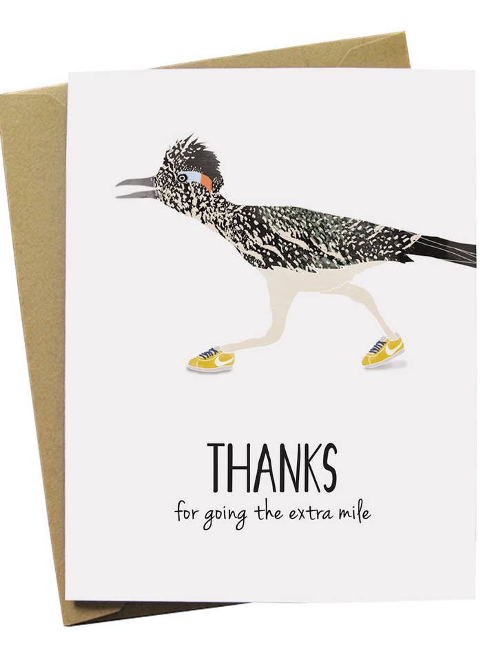 Road Runner Thank You Card for wholesale by Paper Wolf Design